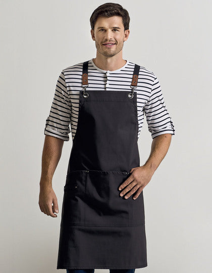 Premier Workwear Clip ‘n’ Clasp Cross-Back Bib Apron  --PW182