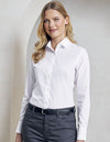 Premier Workwear Women’s Long Sleeve ‘Recyclight’ Poplin Shirt  --PW303