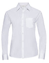 Russell Collection Naisten kauluspaita pitkähihainen polycotton popliini Classic (934F)