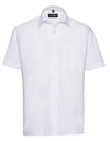Russell Collection Men´s Short Sleeve Poly-Cotton Easy Care Poplin Shirt  -R-935M-0