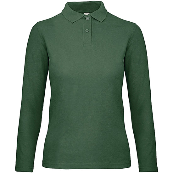 B&C BE INSPIRED Women´s Long Sleeve Polo ID.001 Yksi väri