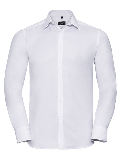 Russell Collection Men´s L/S Herringbone Shirt