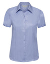 Russell Collection Ladies´ Short Sleeve Herringbone Shirt  -R-963F-0