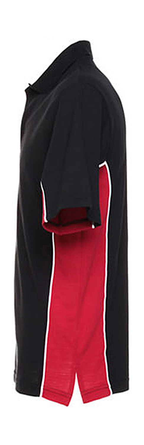 Kustom Kit Classic Fit Track Polo K475 Red/Black/White