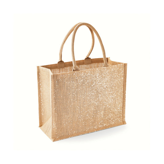 Shimmer Jute Shopper