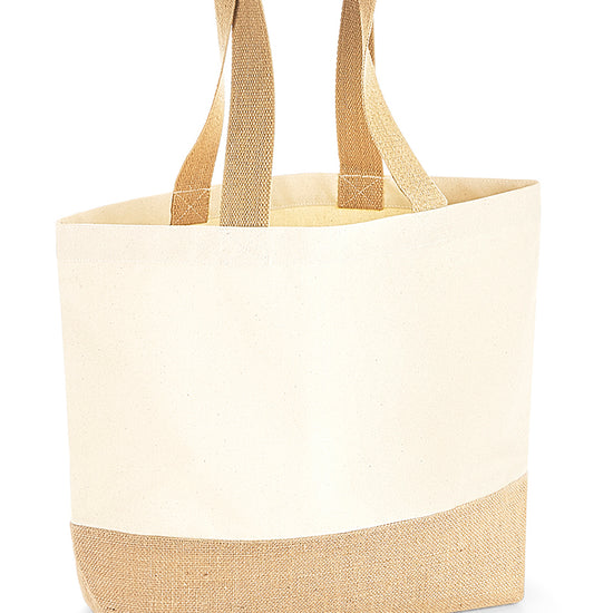 Jute Base Canvas Tote