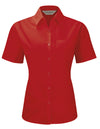 Russell Collection Ladies´ Short Sleeve Poly-Cotton Easy Care Poplin Shirt -R-946F-0