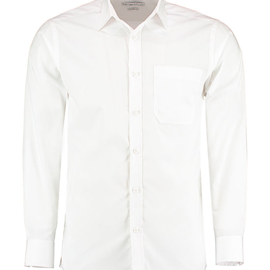 Kustom Kit Men´s Tailored Fit Poplin Shirt Long Sleeve