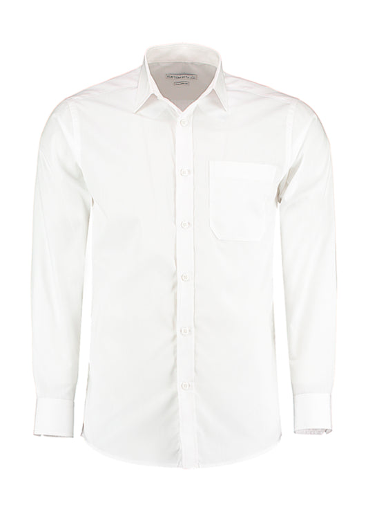 Kustom Kit Men´s Tailored Fit Poplin Shirt Long Sleeve
