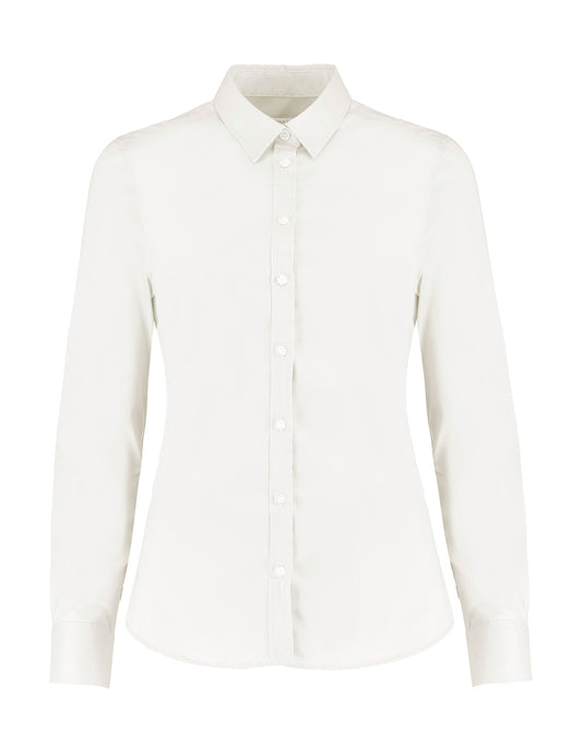 Kustom Kit Women´s Tailored Fit Stretch Oxford Shirt Long Sleeve