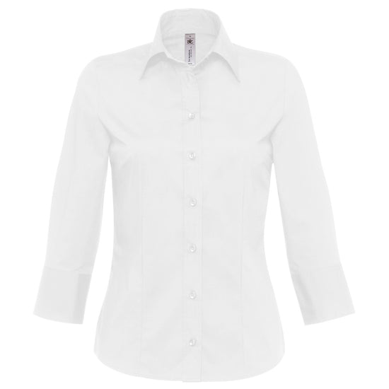 Milano/women Popelin Shirt 3/4 sleeves
