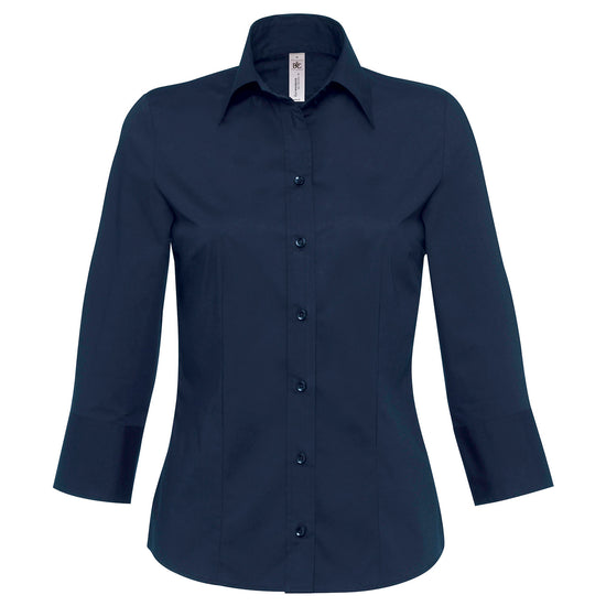 Milano/women Popelin Shirt 3/4 sleeves