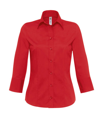 Milano/women Popelin Shirt 3/4 sleeves