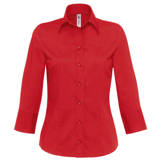 Milano/women Popelin Shirt 3/4 sleeves