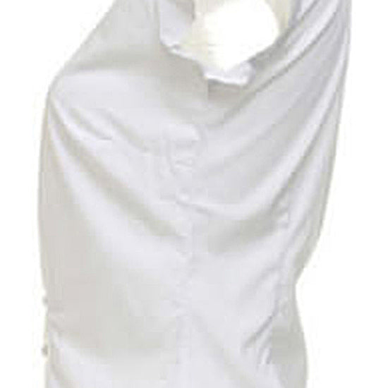 Kustom Kit Tailored Fit Mandarin Collar Poplin Blouse Cap Sleeve