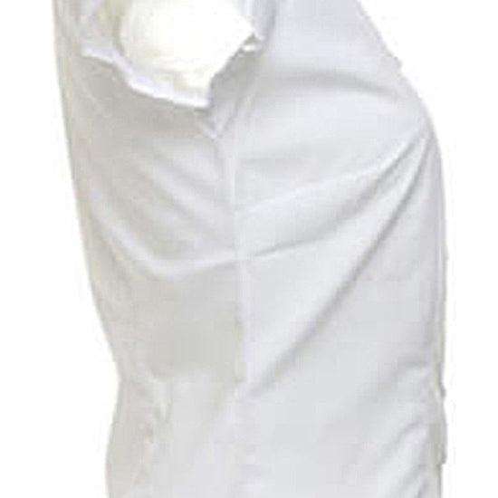 Kustom Kit Tailored Fit Mandarin Collar Poplin Blouse Cap Sleeve