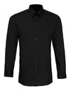 Premier Workwear Men´s Long Sleeve Fitted Poplin Shirt  --PW204