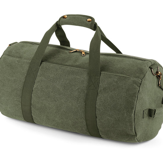 BagBase Vintage Canvas Barrel Bag