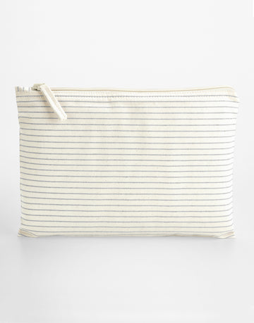 Striped Organic Cotton Accessory Pouch