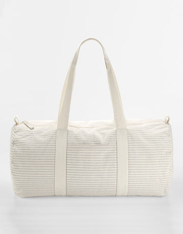 Striped Organic Cotton Barrel Bag