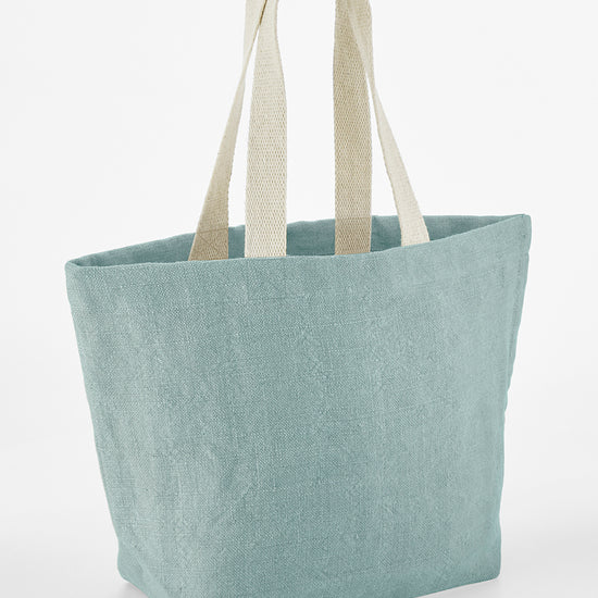 Soft Washed Jute Beach Bag