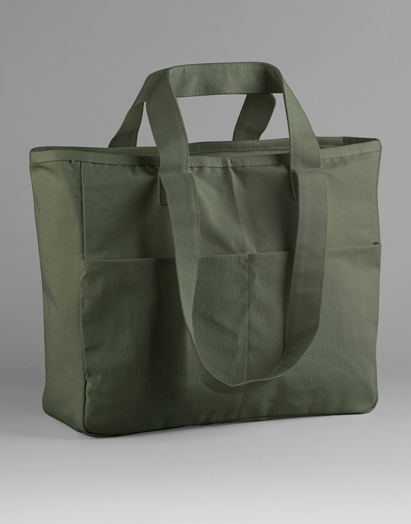 Double Handle Cargo Pocket Tote