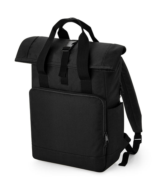 BagBase Recycled Twin Handle Roll-Top Laptop Backpack