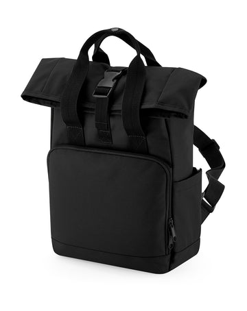 BagBase Recycled Mini Twin Handle Roll-Top Backpack