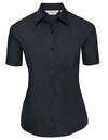 Russell Collection Ladies´ Short Sleeve Poly-Cotton Easy Care Poplin Shirt -R-946F-0