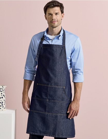 Premier Workwear Jeans Stitch Denim Bib Apron  --PW126