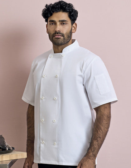 Premier Workwear Essential Short Sleeve Chef´s Jacket  --PW900
