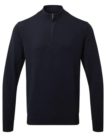 Asquith & Fox Men´s Cotton Blend 1/4 Zip Sweater