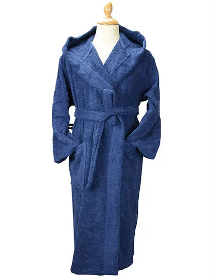 Robezz® Waffle Bathrobe With Hood AR027 French Navy