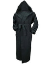DeLuxe Velour Bathrobe with hood AR028 Black
