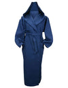 DeLuxe Velour Bathrobe with hood AR028 French Navy