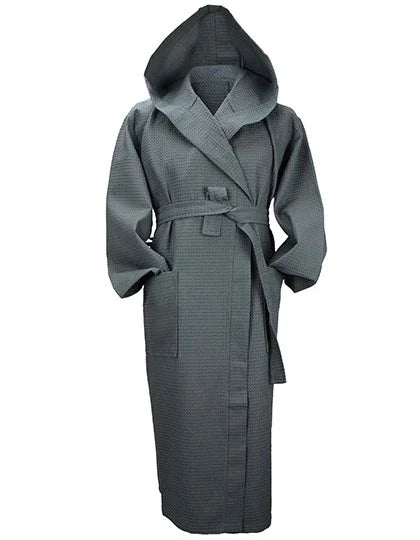 DeLuxe Velour Bathrobe with hood AR028 Graphite