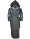 DeLuxe Velour Bathrobe with hood AR028 Graphite