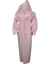 DeLuxe Velour Bathrobe with hood AR028 Light Pink