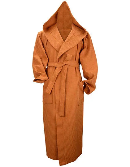 DeLuxe Velour Bathrobe with hood AR028 Terra