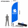 EXPALOT – Rantalippupaketti ATTICUS S–XL – Painatus + tanko + jalusta + kantolaukku