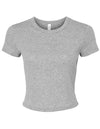 Bella Naisten cropped t-paita Micro Rib Baby Tee (1010)
