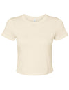 Bella Naisten cropped t-paita Micro Rib Baby Tee (1010)