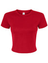 Bella Naisten cropped t-paita Micro Rib Baby Tee (1010)