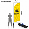 EXPALOT – Rantalippupaketti BRUTUS S–XL – Painatus + tanko + jalusta + kantolaukku