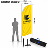 EXPALOT – Rantalippupaketti BRUTUS S–XL – Painatus + tanko + jalusta + kantolaukku