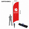 EXPALOT – Rantalippupaketti CAPITO S–XL – Painatus + tanko + jalusta + kantolaukku