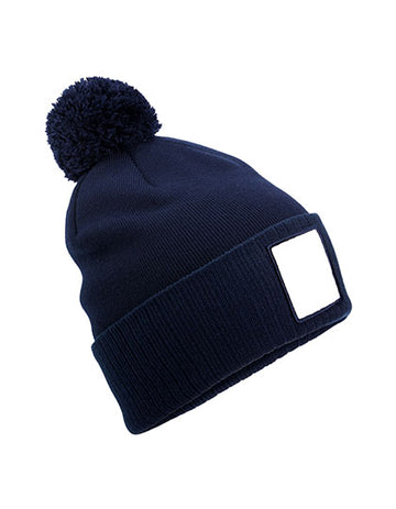 Beechfield Appliqué Patch Pom Beanie -CB338R