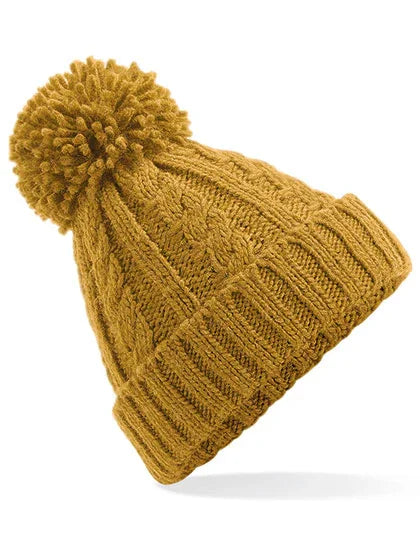 Beechfield-Cable Knit Melange Beanie -B480