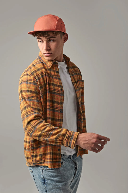 Beechfield Canvas 5 Panel Camper Cap  -CB654 Terracotta