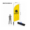 EXPALOT – Rantalippupaketti BRUTUS S–XL – Painatus + tanko + jalusta + kantolaukku